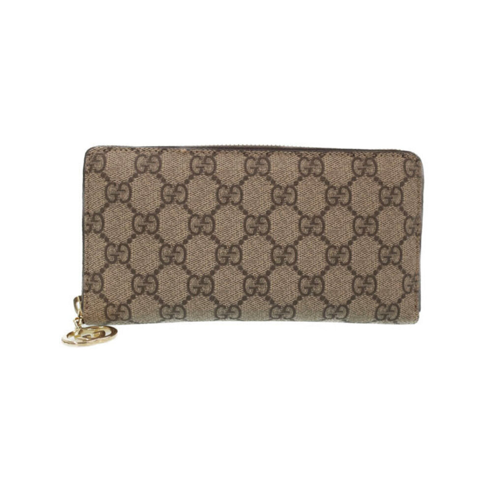Gucci GG Supreme Zip Around Wallet Round Zipper Long